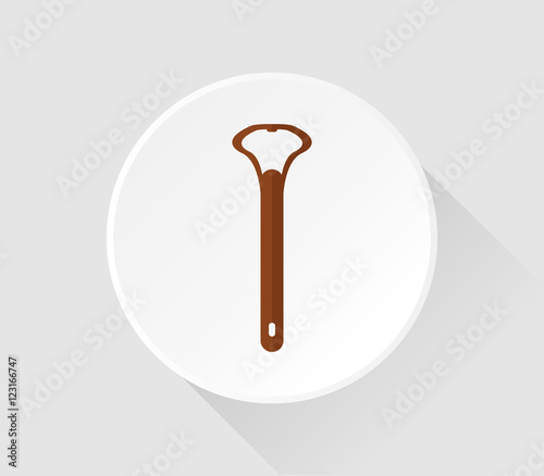 icon open caps in flat design