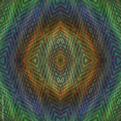 Fototapeta Naklejka Na Ścianę i Meble -  Cotton colorful background, backdrop for scrapbook, top view. Seamless pattern kaleidoscope montage