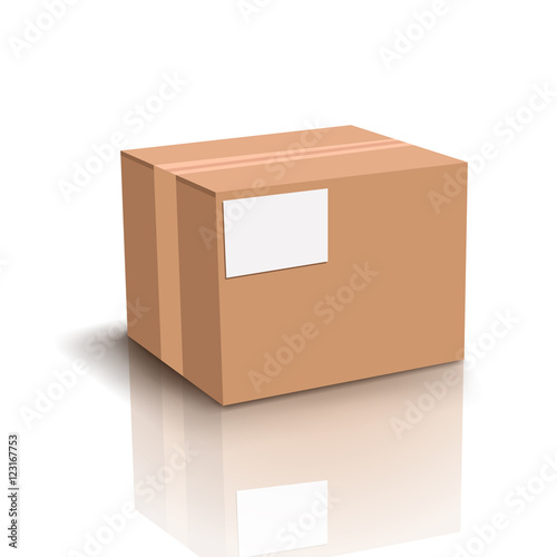 carton box with shadow
