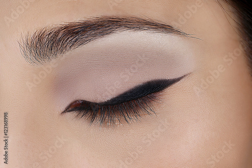 Beautiful eye makeup, closeup