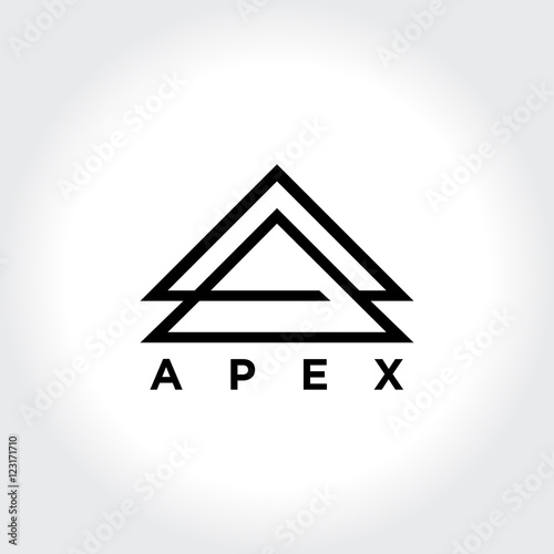 Apex Symbol. Overlay triangle lines. Creative Design vector