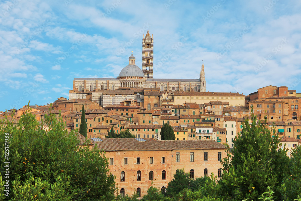panorama of Siena Italy
