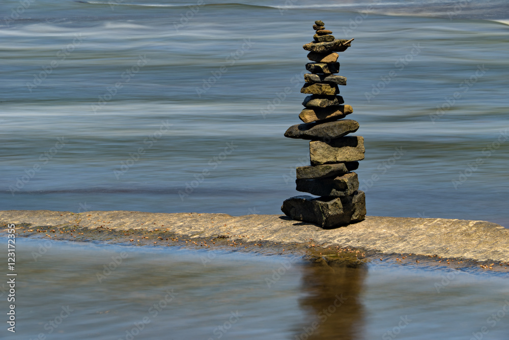 Photography Piled High Stack of Rocks