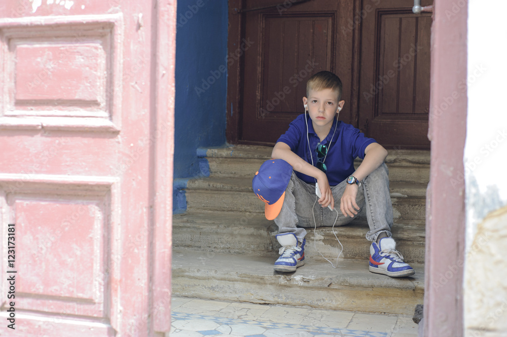 Boy with mother