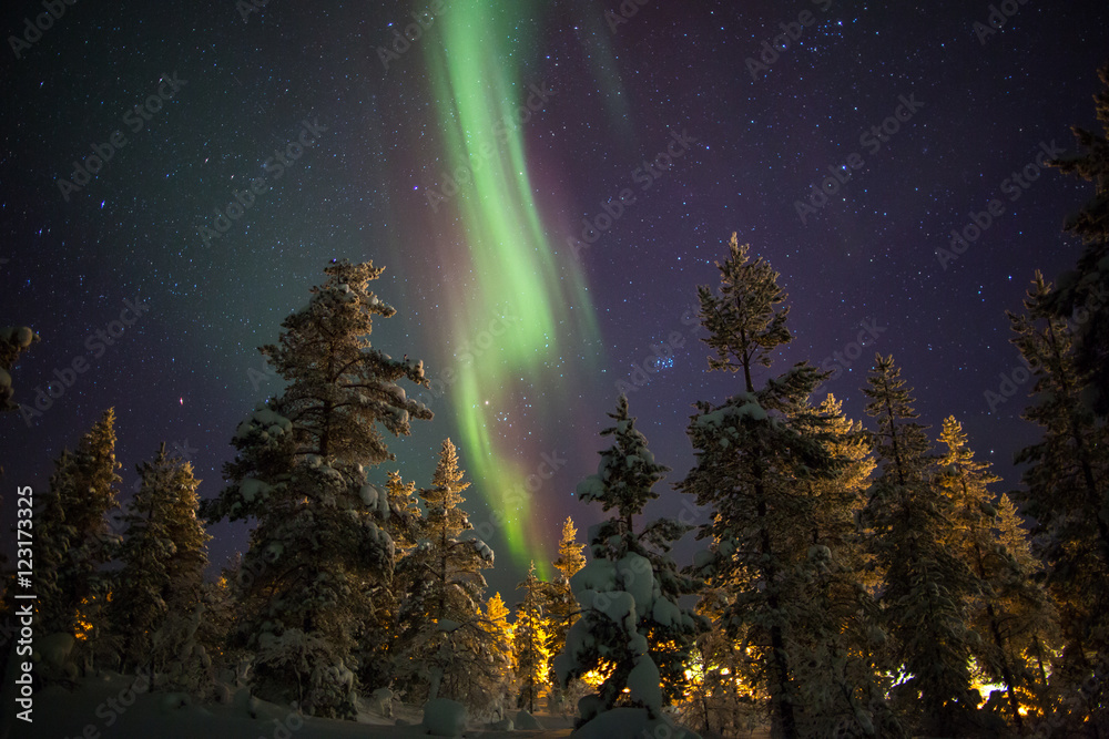 Northern Lights in Lapland, Finland.