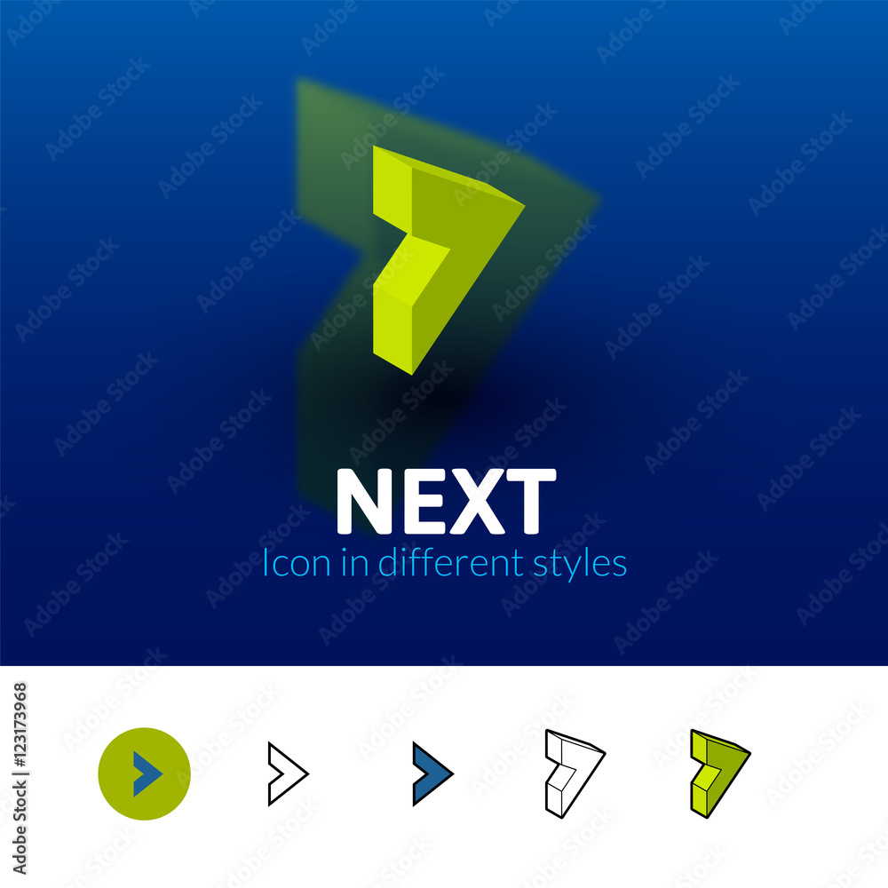 Next icon in different style