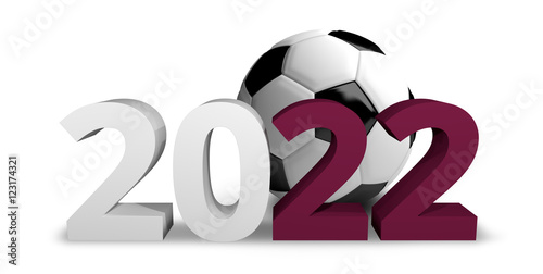 2022 Qatar football soccer 3d render