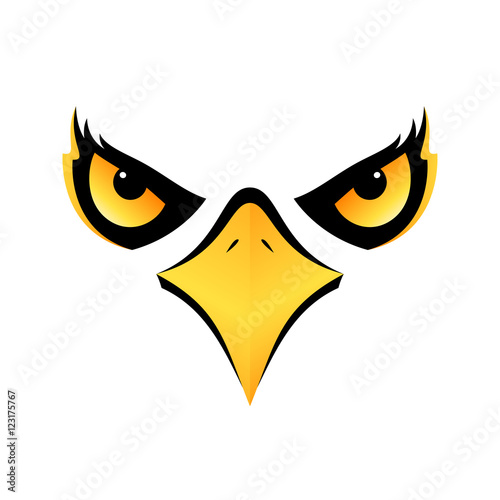 eagle head on white background vector icon eps10