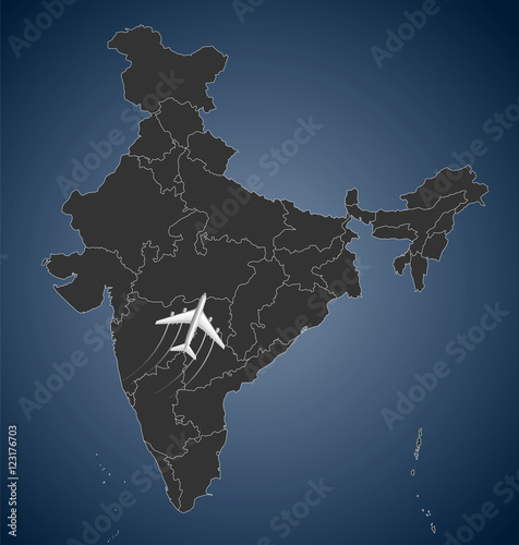 India Airline, map 