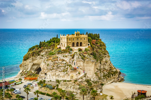 Sanctuary of Santa Maria dell’Isola in Tropea, Calabria, Italy – Scenic Mediterranean Coastline