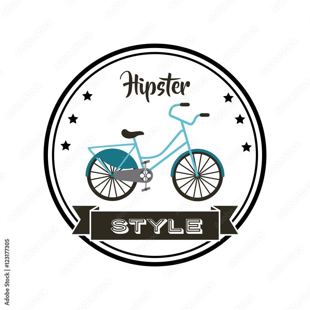 Fototapeta premium bicycle retro hipster style vector illustration design