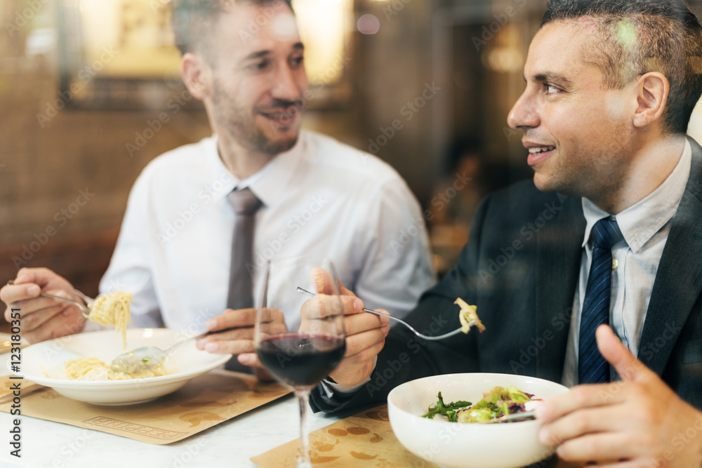 Colleagues Dining Restaurant Wine Concept Colleagues Dining Restaurant Wine Concept