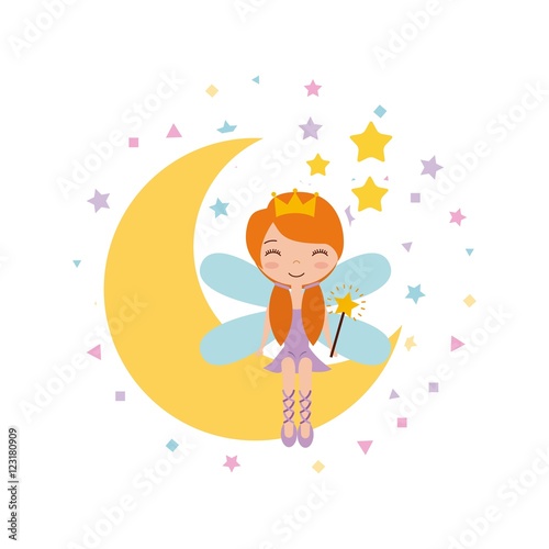 cute little fairy character vector illustration design photo