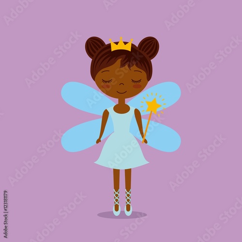 cute little fairy character vector illustration design