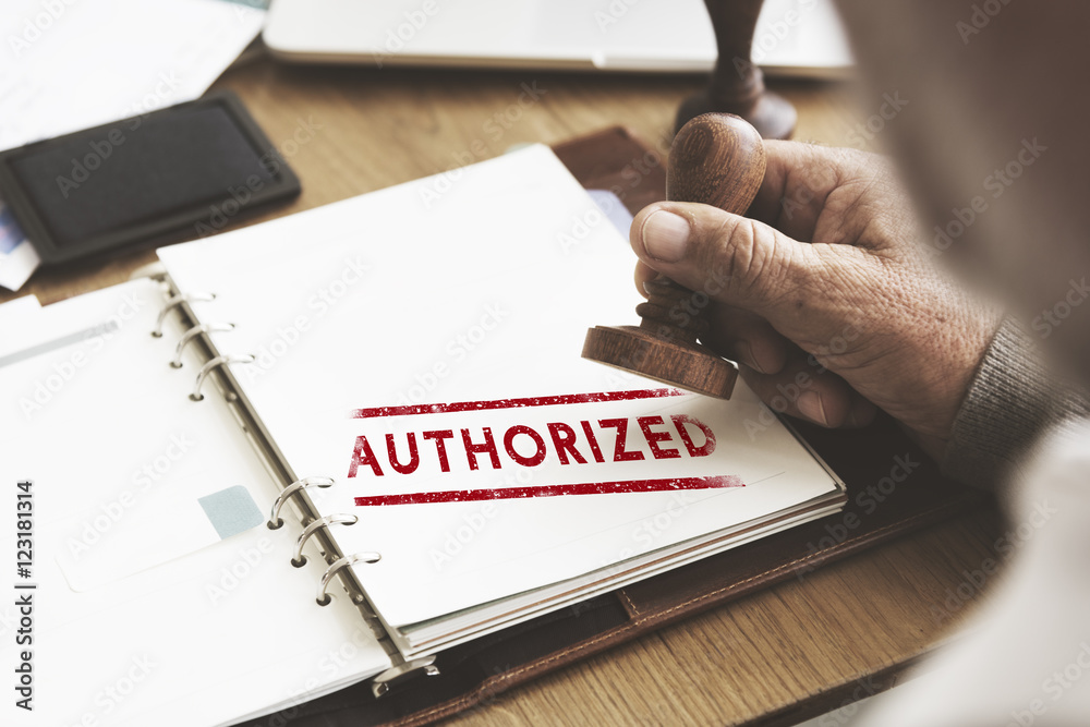 Authorized Allowance Permission Permit Approve Concept Authorized Allowance Permission Permit Approve Concept