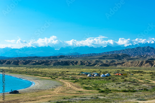 On the shore of Lake Issyk-Kul, Kyrgyzstan.