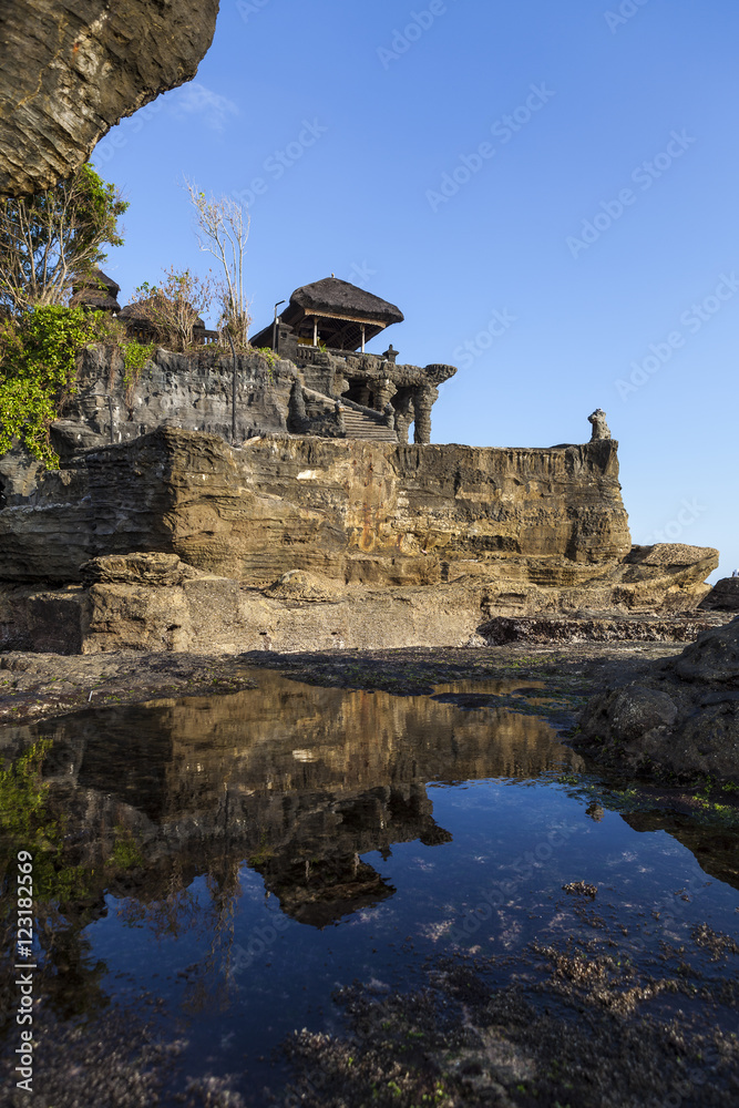 The Tanah Lot Temple at Bali Indonesia