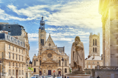 Saint-Etienne-du-Mont is a church in Paris, France, located on t photo