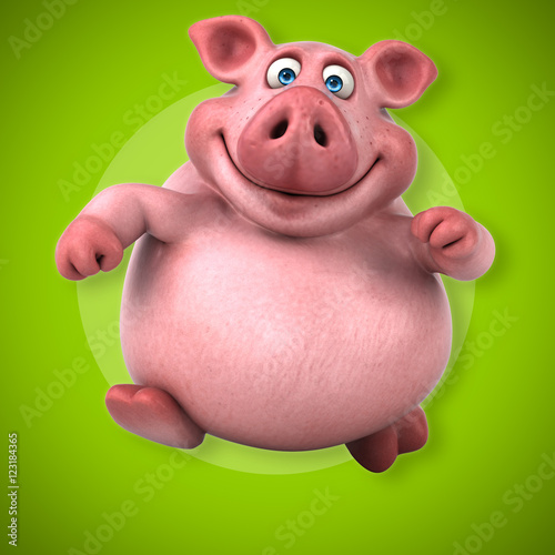 Fun pig - 3D Illustration