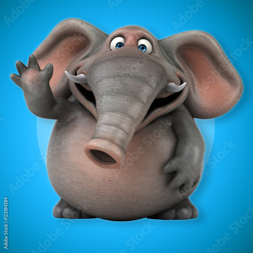 Fun elephant - 3D Illustration