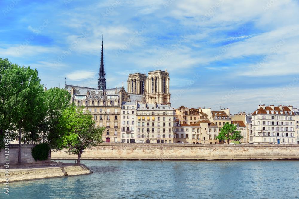 View of the River Seine and most beautiful cities in the world -