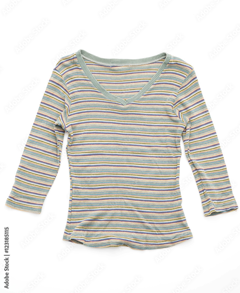 Fototapeta premium shirt. folded t-shirt on white background