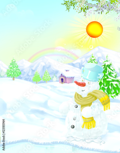 A melting snowmen