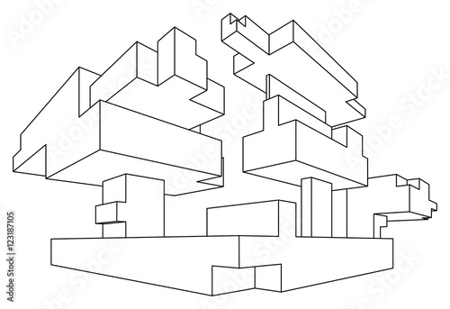 Rectangular shape in two point perspective