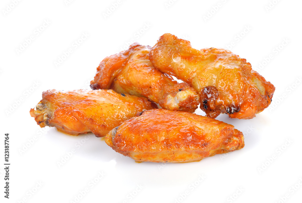 Fried chicken isolated on white background Fried chicken isolated on white background