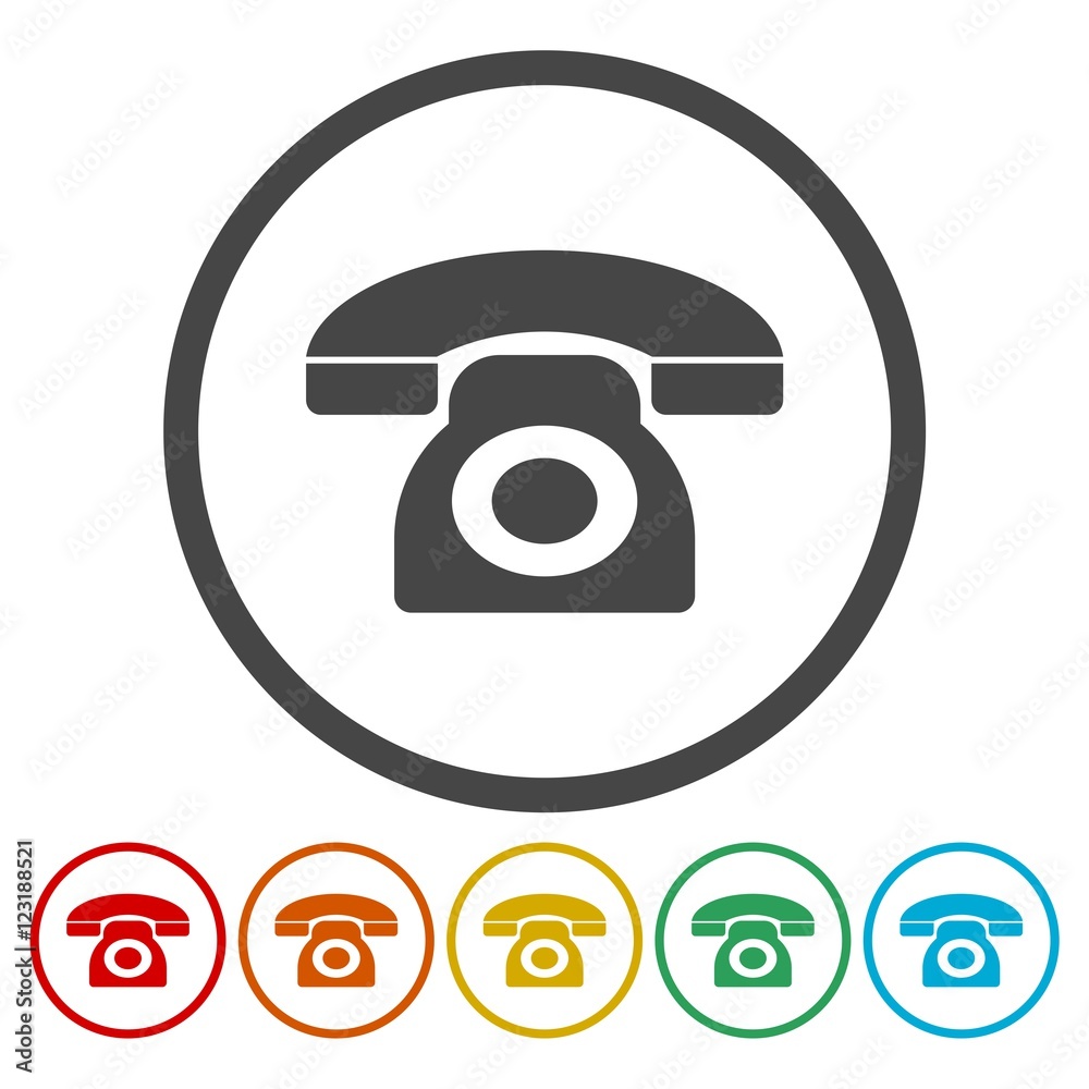 Phone Call vector icon. Style is flat rounded symbol Phone Call vector icon. Style is flat rounded symbol