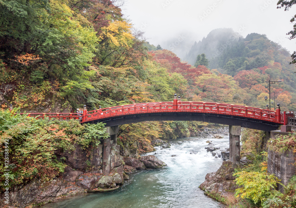 Shinkyo bridge in Nikko Tokyo, Japan in autumn season Shinkyo bridge in Nikko Tokyo, Japan in autumn season
