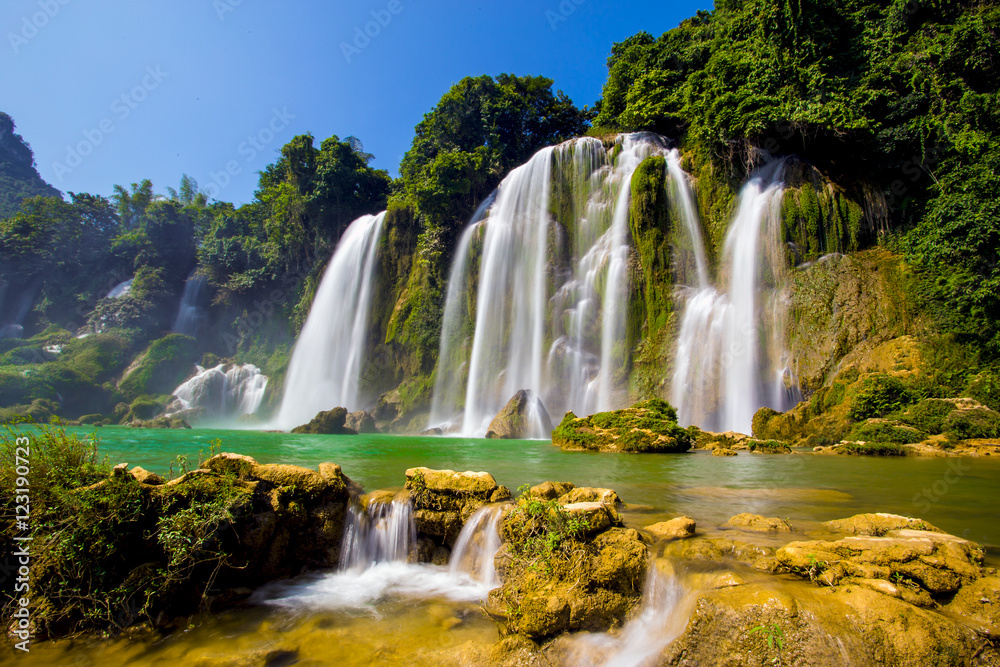 Bangioc waterfall in Caobang, Vietnam