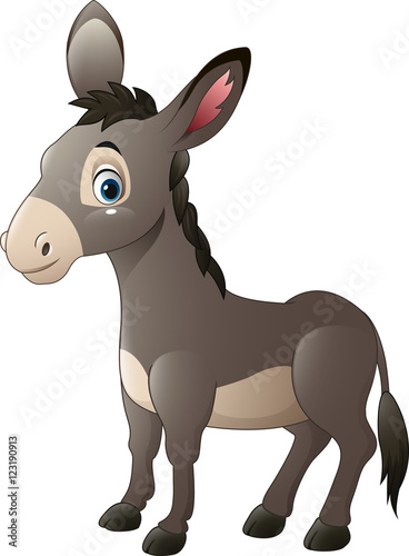 Cartoon happy donkey