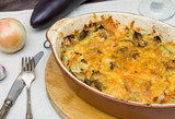 zucchini and eggplant baked with cheese