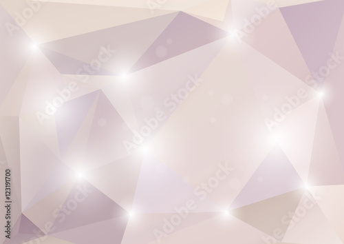 Abstract polygonal light gray pattern with shining elements. Trendy background.