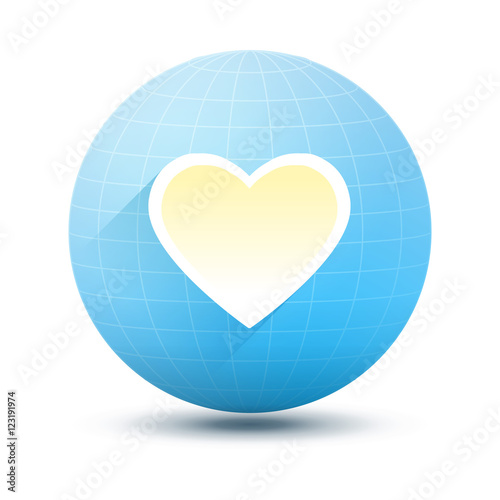 Round Icon with Heart