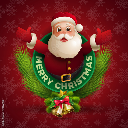 Santa Claus giving a big hug