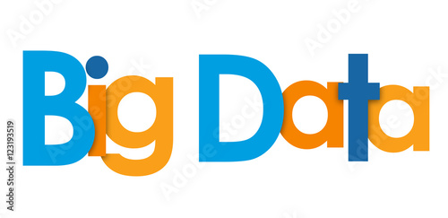 "BIG DATA" colourful vector letters icon