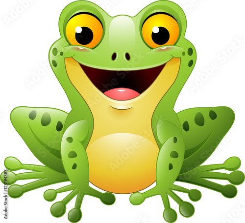 Cartoon cute frog