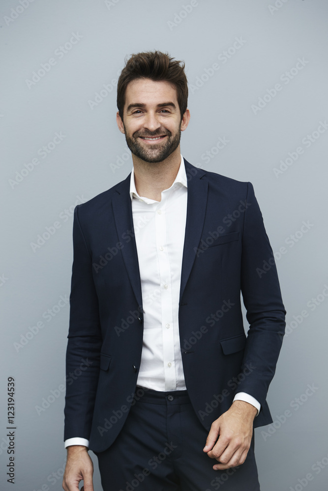 Smiling guy in sharp suit, portrait Smiling guy in sharp suit, portrait