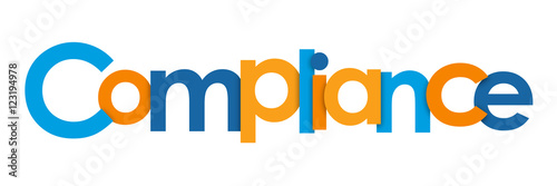 "COMPLIANCE" colourful vector letter icon