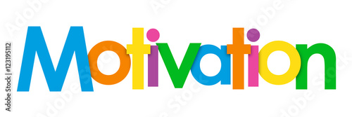 "MOTIVATION" multicoloured letters vector icon
