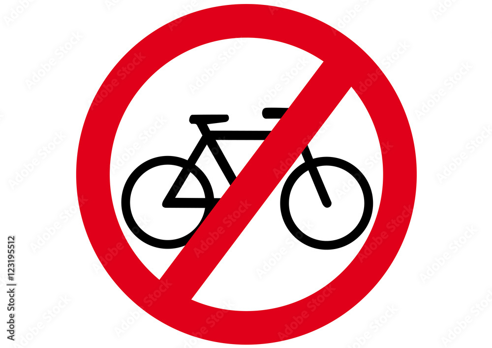 Schild Fahrrad fahren verboten Stock Vector | Adobe Stock