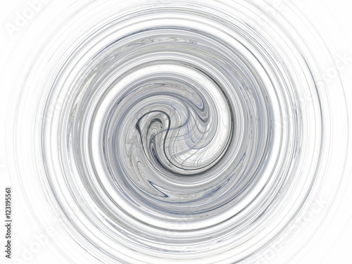 Abstract fractal spiral with a gray circle