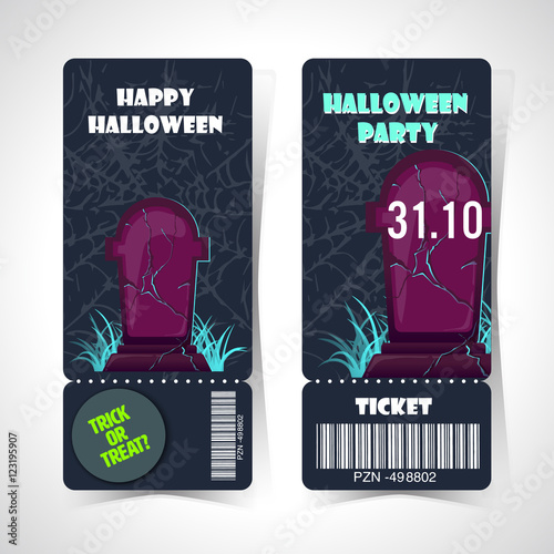 ticket halloween party.Happy Halloween