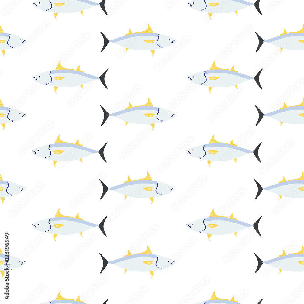 Tuna seamless pattern