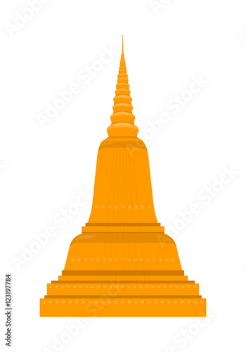 Temple in Thailand. Traditional Thai Architecture.
