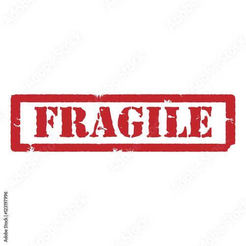 Fragile red stamp