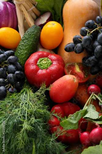 Fresh vegetables closeup background