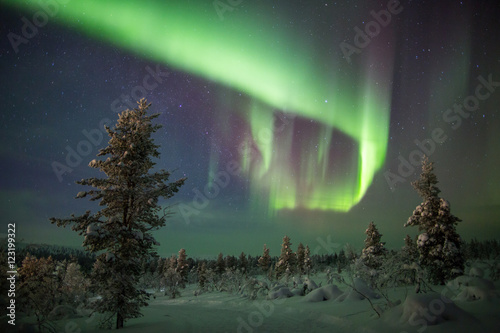фотографія Northern Lights in Lapland, Finland.